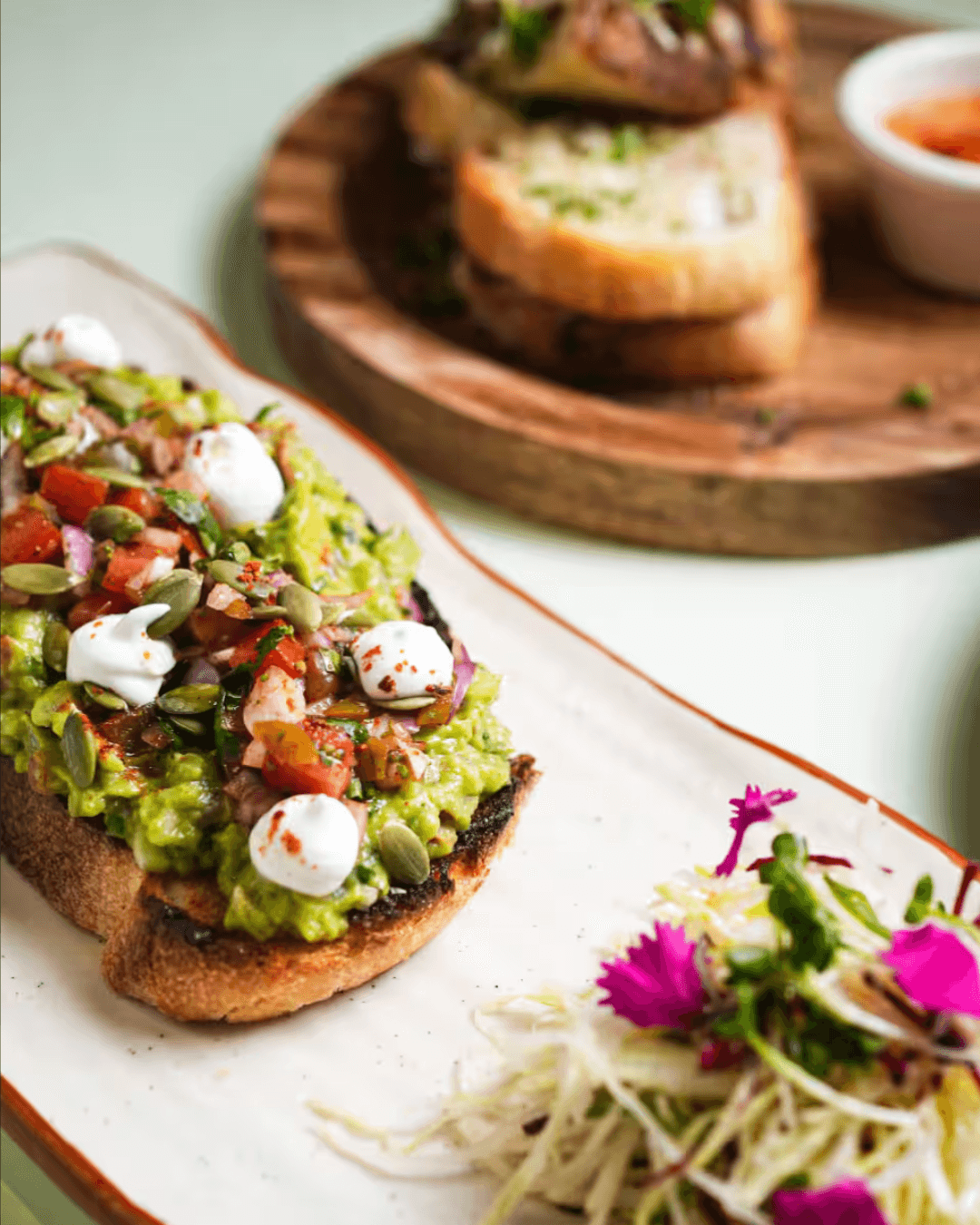 Hopin Patio Cafe - Colourful plates, an inviting patio and an easygoing setting for a leisurely coffee break.