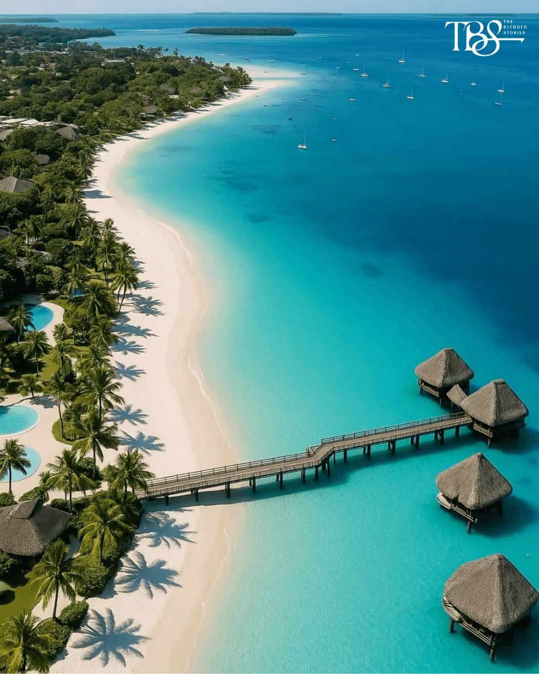 End your journey on the turquoise shores of Zanzibar