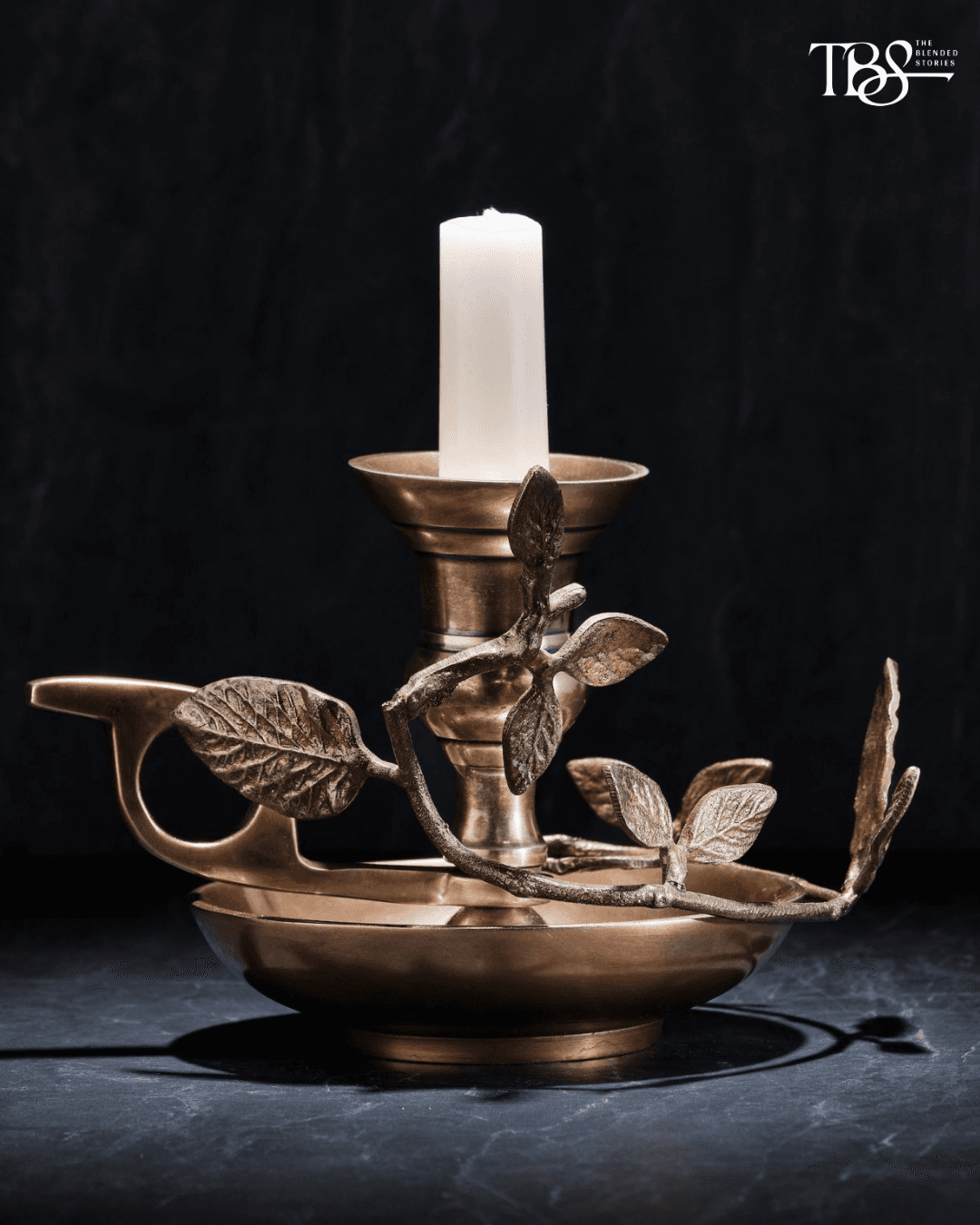 Topp Brass's Ivy Georgie Candle Holder